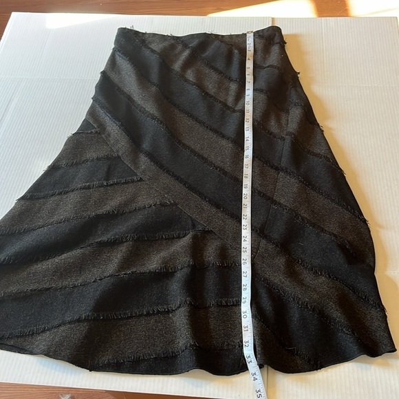 Lena Gabriella-12-Brown& black-asymmetric striped tweed bias cut midi/maxi,dress - Picture 10 of 11